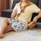 thumbnail image 5 of Balery Pirate Skull And Anchor Pantalones cortos de pijama de punto de algodón para hombre con cinturilla y bolsillos-Medium, 5 of 6