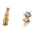 thumbnail image 5 of CarpNettore Cheetah Figurine Gold Cheetah Modern Desktop Ornament Astronaut Statue Resin Sculpture Artistic Decor Suitable for Living Room Office Counter TV Cabin, 5 of 8