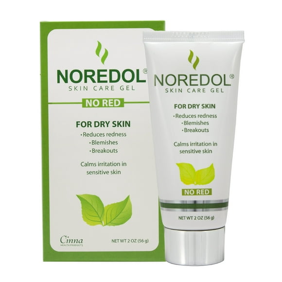 Noredol Skin Care Gel - Redness Relief Moisturizer for Dry Skin - Rosacea Treatment for Face - Soothes Prone Skin and Irritation - Fragrance Free 2 oz.