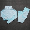 thumbnail image 1 of Chándal sin costuras para mujer, conjunto de Yoga, ropa deportiva de entrenamiento, ropa de gimnasio, Leggings de cintura alta de manga larga, trajes deportivos, 1 of 4