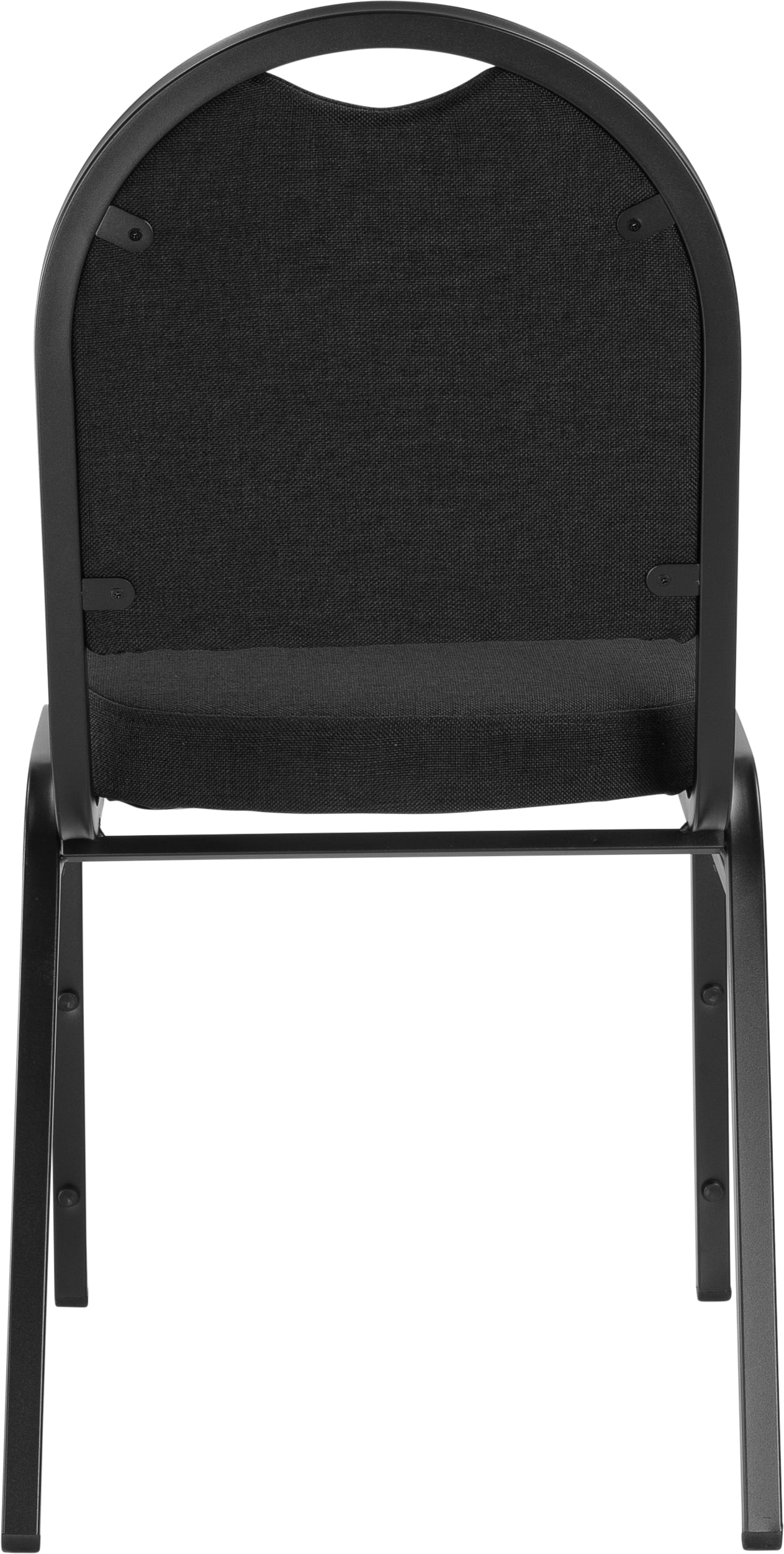 (Pack of 2) NPS® 9200 Series Premium Fabric Upholstered Stack Chair, Ebony Black Seat/Black Sandtex Frame