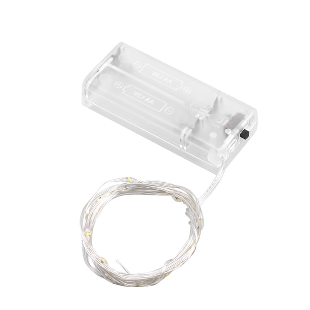 EeaseMX 1 florero de vidrio hidropónico con luces LED para botellas, cadena de luces decorativas para mesa, decoración del hogar (blanco)