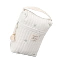 thumbnail image 4 of Bonita bolsa de pañales con estampado bordado y acolchado, de algodón, para cochecito de bebé, con cremallera, para biberones, toallitas, chupete y hojas., 4 of 14