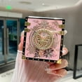 thumbnail image 5 of for Samsung Galaxy Z Flip 6 Case with Ring Kickstand, Glitter Floral Sparkly Bling Diamond Butterfly Plated Shockproof Protective Elegant Cute Woman Girly Soft TPU Cover for Z flip 6, Pink, 5 of 12