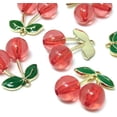 thumbnail image 3 of 6PCS Émail Rouge Charmes Pendentifs pour Colliers, Boucles d'Oreilles, Bracelets, Porte-Clés, etc, 3 of 4