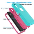 thumbnail image 3 of Njjex iPhone XR Cases, Sturdy Phone Case for iPhone XR 6.1", Full-Body Shockproof Protection Heavy Duty Armor Hard Plastic & Shock Absorption Rubber Rugged Bumper 3-in-1 Case Cover - Mint, 3 of 7