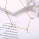 thumbnail image 5 of Collar para mujer, joyería para mujer, collar con colgante de tres estrellas, cadena de clavícula, collar de aleación, collar para pareja, 5 of 5