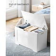 thumbnail image 3 of Coffre de Rangement Pouces de Largeur Banc de Rangement Banc d'Entrée avec Charnières Banc à Chaussures Style Ferme pour Entrée Chambre Salon, 3 of 8