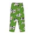 thumbnail image 3 of Lsque Cows With Calfs Green Print Women's Pajama Pants, Lounge Pant - Comfortable Home Wear,Elastic Waistband, Stylish Design-Medium, 3 of 9