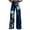 Navy, variant on yunLCZ Women's Wide Leg Pants 2025 New Summer Flower Wide Leg Pants Lightweight And Loose Casual Colorful Pants Imitation Jeans Office Slacks