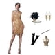thumbnail image 2 of Conjunto vintage sexy con borlas y tirantes para mujer, tallas grandes S-3XL, vestido de noche con lentejuelas, 2 of 6