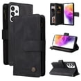 thumbnail image 1 of Case for Samsung Galaxy A73 5G Cover Zipper Pocket Wallet Case Magnetic Protective - Black, 1 of 5