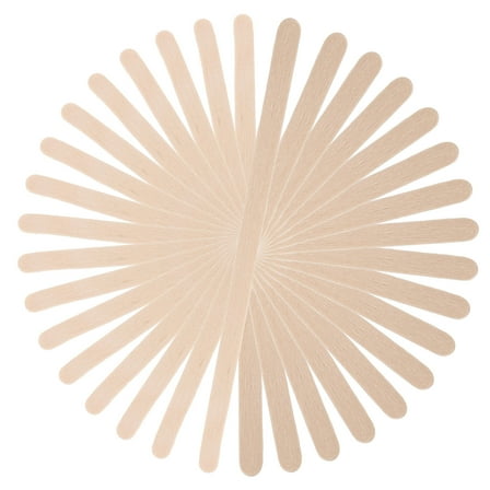 STOBOK Disposable Wooden Stir Sticks Beige for Hot Cocoa Juice 100Pcs