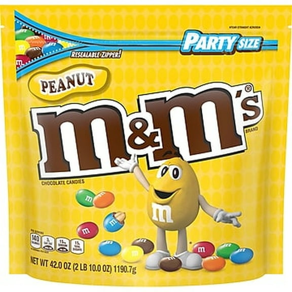 M&M's Party Size Peanut Candies (Pack of 8)