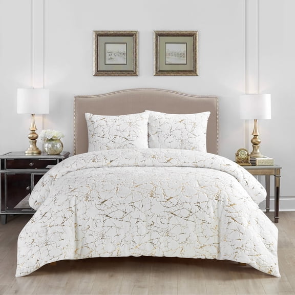 Nanshing Garvey 3 Piece Marble Design Comforter Set King