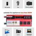 thumbnail image 3 of 1500W 3 AC Sockets 4 USB Ports Power Inverter Modified Sine  Converter, 3 of 8
