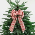 thumbnail image 3 of Christmas Tree Decorations Christmas Tree Topper Bow Christmas Tree Top Large Bow Nine Ears Imitation Fabric Alphabet Decorated Bow Holiday Christmas Tree Decor, 3 of 5