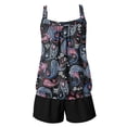 thumbnail image 4 of Maillot de Bain Deux Pièces Tankini avec Bas de Maillot Taille Haute Confortable pour Plage Piscine, 4 of 4
