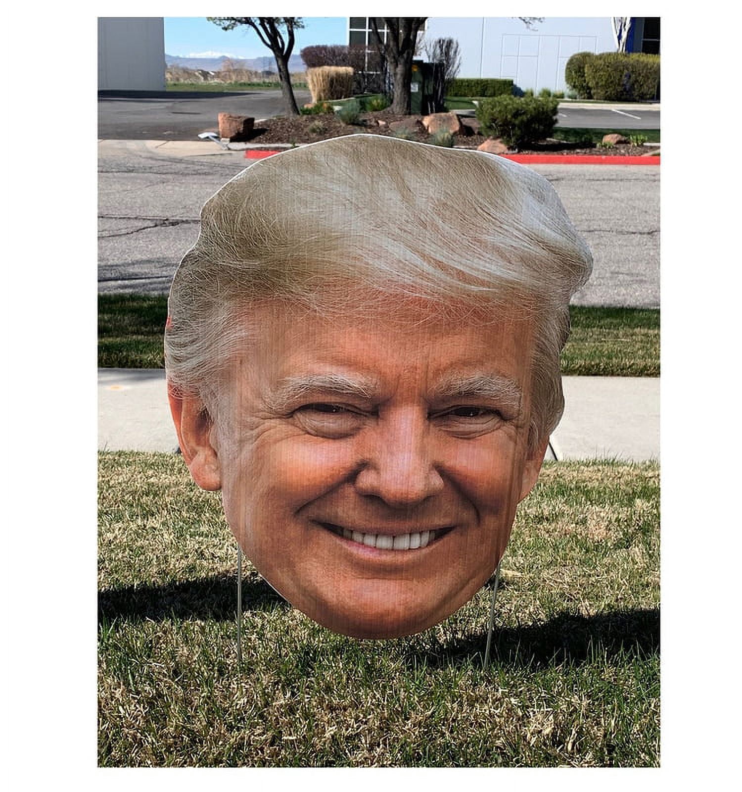 President Donald Trump Big Head Yard Sign, 19" x 14"