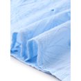 thumbnail image 5 of INSPIRE CHIC Eyelet Tops for Women Summer Short Sleeve Casual V Neck Hollow Out Shirts XL Light Blue, 5 of 6
