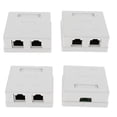 thumbnail image 1 of Caja De Montaje Superficial De 2 Puertos Cat5e Jack Punch Down Keystone Jack Y Conector Ethernet De Red Ethernet - 10 Paquetes Baoblaze Placa de cara de 2 puertos, 1 of 8