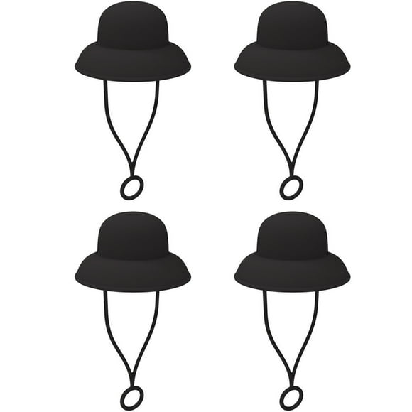 Fiudx 10Mm Hat Straw Toppers - 4Pc Funny Cup Accessories for 30-40Oz Tumblers, Reusable Straw Covers for Valentine'S Gift to Boy or Girl
