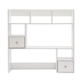 thumbnail image 5 of ToppiJoy Desktop Bookshelf, Desk Storage Organizer, Wood Desk Display Shelf Rack, Office Supplies Desk Organizer (White), 5 of 15