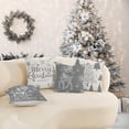 thumbnail image 2 of Grey Christmas Throw Pillow Covers 20x20 Set of 4 Christmas Decoration Trees Deer Snowman Merry Christmas Decorative Holiday Farmhouse Pillow Covers for Holiday Christmas Decoration, 2 of 6