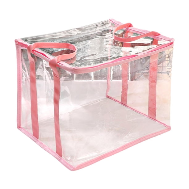 Organizador de almacenamiento de libros, estantería transparente fácil de mantenimiento, caja versátil de archivos de almacenamiento de archivos de Rosa