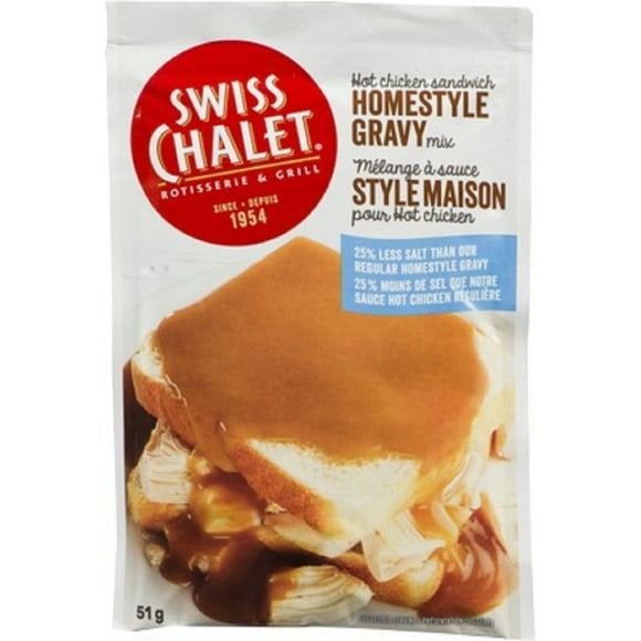 Swiss Chalet Hot Chicken Sandwich Homestyle Gravy Mix Less Salt, SWISS CH H.Ch gravy l.salt 51g