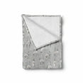 thumbnail image 2 of Grey Soft Flannel Fleece Throw Blanket, Siamese Cat on Wall Design Playing and Posing Feline Kitty Design, Cozy Plush for Indoor and Outdoor Use, 50" x 60", Pale Grey, by Ambesonne, 2 of 6