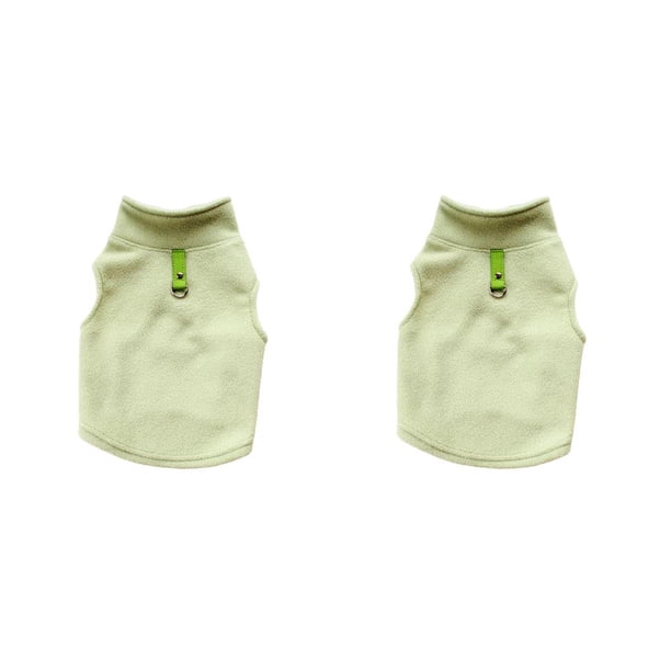 Greeniant Ropa para perros Suavidad Mascotas Transpirable Chaleco flexible para cachorros Estilo simple Perros Camisetas Ropa Sudadera para Frijol Verde XXL 2Conjunto