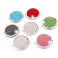 thumbnail image 4 of EeaseCA Rhinestone Folding Mirror Portable Cosmetic Mirror Round Makeup Mirror Looking Glass Black, 4 of 7