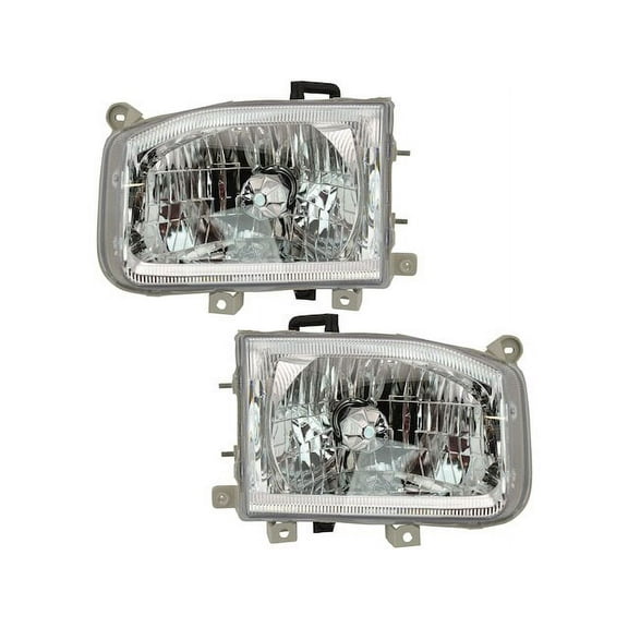 Headlight Assembly Set 2 Piece - Compatible with 1999 - 2004 Nissan Pathfinder 2000 2001 2002 2003
