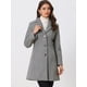 thumbnail image 3 of Abrigos largos de invierno con solapa con muesca y un solo pecho para mujer Gris Claro XL, 3 of 6