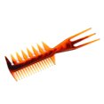 thumbnail image 4 of BlueZOO Peine para el cabello de tres caras Color ámbar Inserción Afro Peine para el cabel Abanopi Peine, 4 of 6