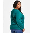 thumbnail image 2 of Tommy Hilfiger Womens Polar Bear Pullover Sweater, Green, Plus Size, 1X, 2 of 3