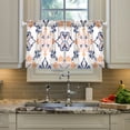 thumbnail image 2 of Yayeee Kitchen Curtains Tier Pair Light Filtering 27"x24" Rod Pocket Short Cafe Window Panel, Colorful Abstract Pattern, 2 of 7