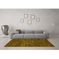 thumbnail image 3 of Ahgly Company Machine Washable Indoor Rectangle Abstract Yellow Modern Area Rugs, 7' x 10', 3 of 4