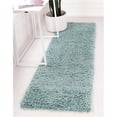 thumbnail image 1 of Unique Loom 3153358 2 ft. 7 in. x 16 ft. 5 in. Davos Shag Runner Rug, Aqua, 1 of 2