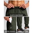 thumbnail image 4 of Pantalones deportivos Pudolla, ligeros y elásticos en 4 direcciones para hombre, color oliva G, 4 of 7