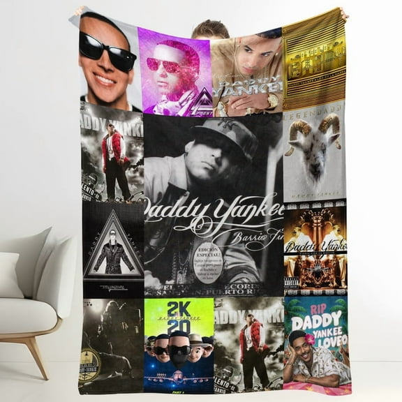 Daddy Yankee Music Soft Flannel Throws Blankets Lightweight for Couch Bed Living Room Bedroom Car For All Seasons 30"X40"