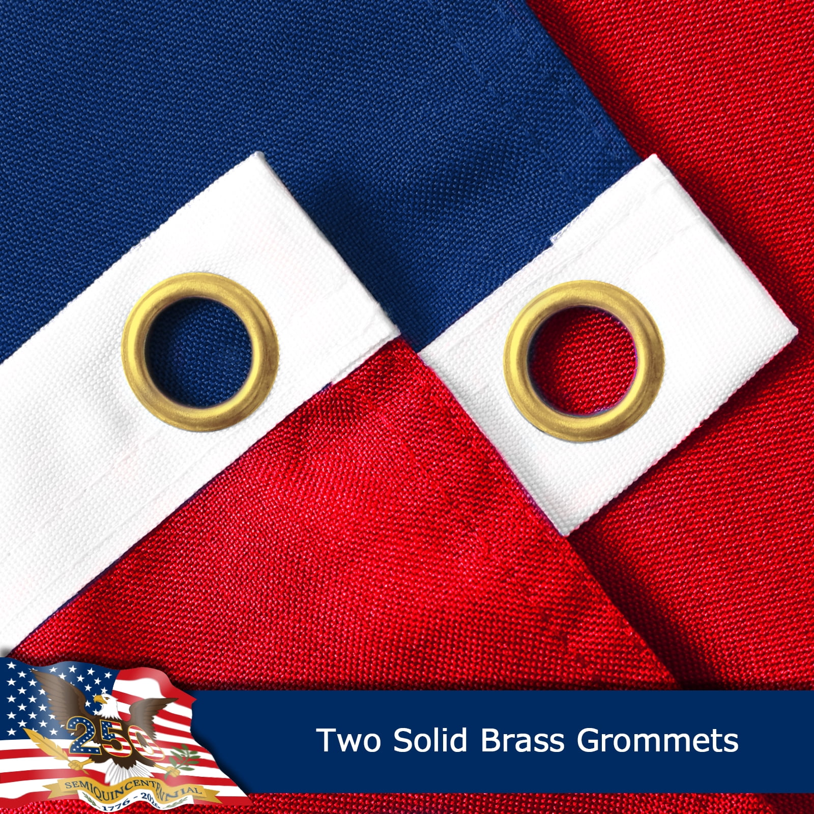 250th American Anniversary Flag 1776-2026, Heavy Duty 400D Double-Sided USA Commemorative Flag, 4 Rows Stitched Fly Hem & Brass Grommets, Patriotic Banner for Outdoor Indoor Decoration