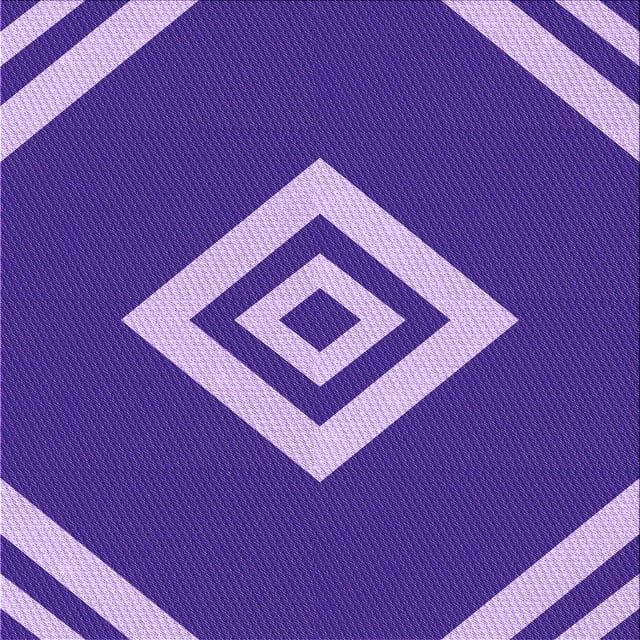 Ahgly Company Tapis d'Intérieur Lavable en Machine Carré Violet Transitionnel, 5 Pieds Carré