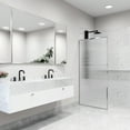 thumbnail image 4 of VIGO Meridian 34 in. W x 74 in. H Framed Fixed Shower Screen Door in Chrome with 3/8 in. (10mm) Fluted Glass, 4 of 10