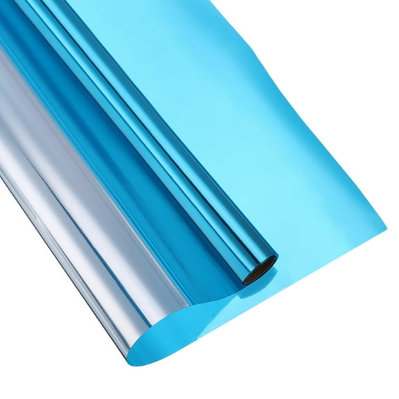 Uxcell Window Privacy Film, One Way Daytime Privacy Heat Blocking Static Cling Window Tint, Light Blue, 17.7x39.4 Inch