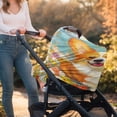 thumbnail image 5 of Renewold Cute Corgi Infant Car Seat Cover Cute Carseat Canopy, Baby Breastfeeding Stroller High Chair Shopping Cart Cover, 5 of 7
