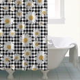 thumbnail image 4 of Waterproof Cute Boho Daisy Shower Curtain 72x72 Inch Boho Style Polyester Unique Shower Curtain for Bathroom Hotel Home Decor with 12 Plastic Hooks, 4 of 5
