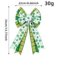 thumbnail image 2 of Costeam St. Patrick's Day Natural Burlap Independence Day Ribbon Bow, Star-Patterned Gift Packaging Tape, Patriotic Decorative Ribbon, 2 of 3
