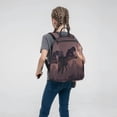 thumbnail image 5 of Honeii Dinosaur Moonlit Forest Print Lightweight Backpacks,Carry on Backpack,Durable Backpack for School, Work & Travel, 5 of 7